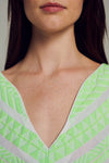 Elasa Blouse- Lime/White