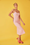 A LINE MIDI DRESS - CANDY PINK