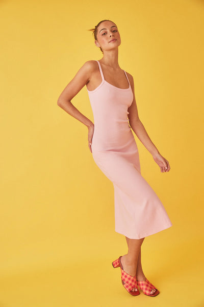 A LINE MIDI DRESS - CANDY PINK