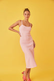 A LINE MIDI DRESS - CANDY PINK