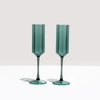Two Wave Flutes- Teal