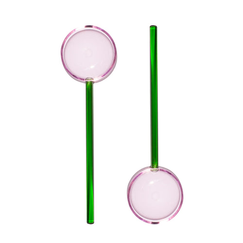 SALAD SERVERS - PINK + GREEN