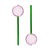 SALAD SERVERS - PINK + GREEN