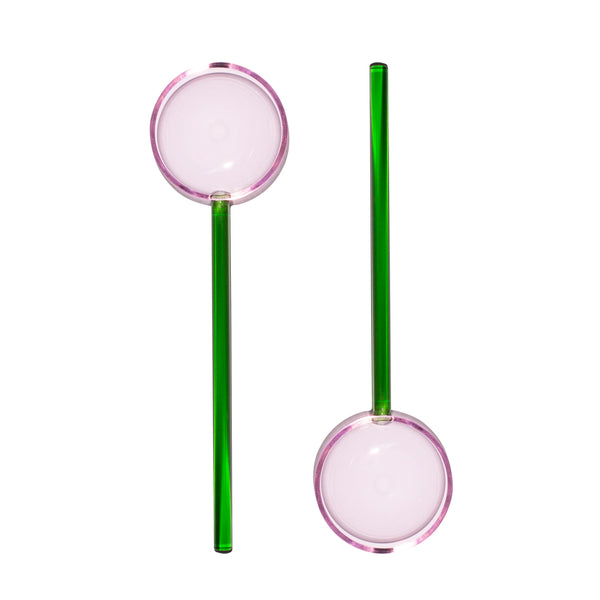 SALAD SERVERS - PINK + GREEN