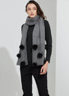 Pom Pom Scarf- Charcoal