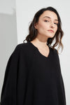 Oversized Pocket Knit- Black