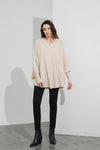 Oversized Pocket Knit- Champagne Pink