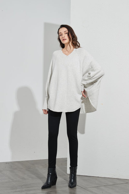 Oversized Pocket Knit- Oat