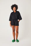 Linen Shorts- Black