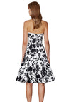 Flower Shadow Bell Hem- Black/White