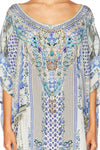 Short Round Neck Kaftan- Salvador Summer