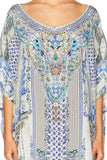 Short Round Neck Kaftan- Salvador Summer