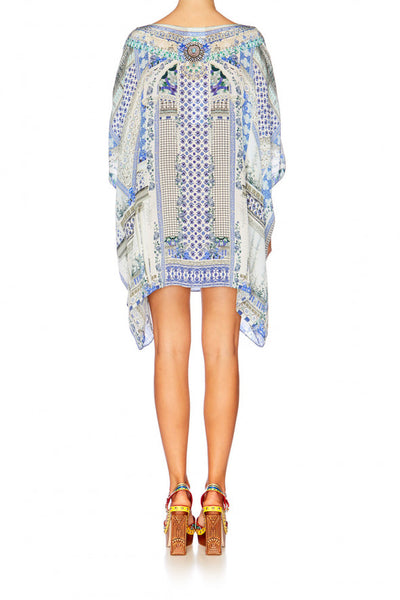 Short Round Neck Kaftan- Salvador Summer