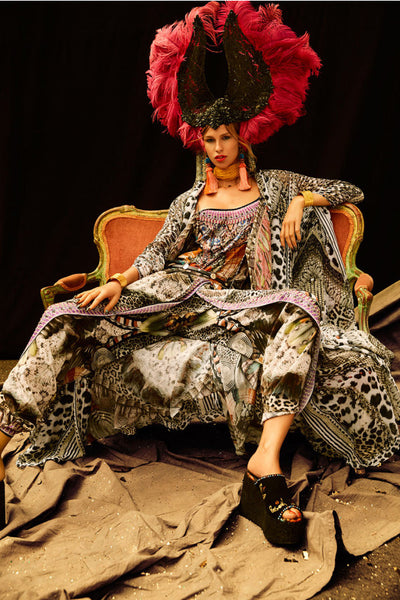 Mini Dress W/ Long Overlay- Light My Fire