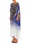 Round Neck Kaftan- Blue Blood