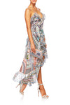 Long Wrap Dress W/ Frill- Lady Lake