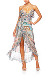 Long Wrap Dress W/ Frill- Lady Lake