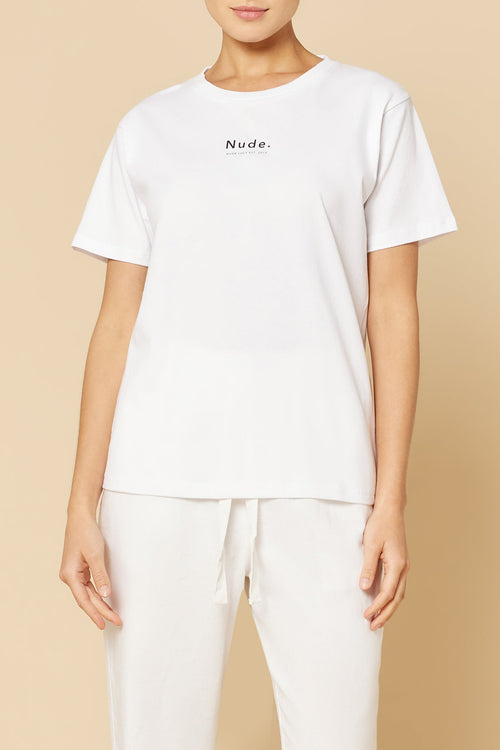 Nude Organic Heritage Tee- White