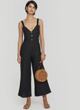 Scout Jumpsuit- Black Linen