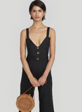 Scout Jumpsuit- Black Linen