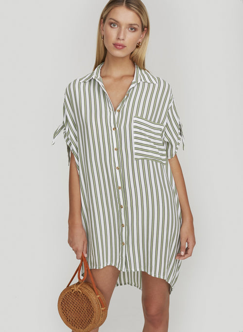 Porte Shirt Dress- Almeria Stripe Print