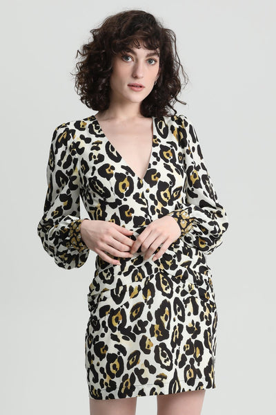 Leopard Lounge Long Sleeve Dress