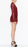 Gold Digger Playsuit- Wine