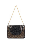 Embellished Zip Top Clutch With Strap- Quechua King