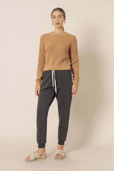 EXPOSED SEAM KNIT- CHAMPAGNE PINK
