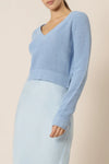 Erin V-neck Knit- Sky