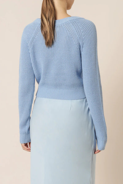 Erin V-neck Knit- Sky