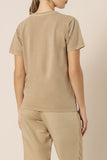 Nude Lucy Washed Slogan Tee- Tan