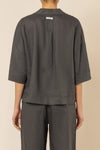 Lounge Linen Shirt- Coal