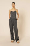 Lounge Linen Pant- Coal