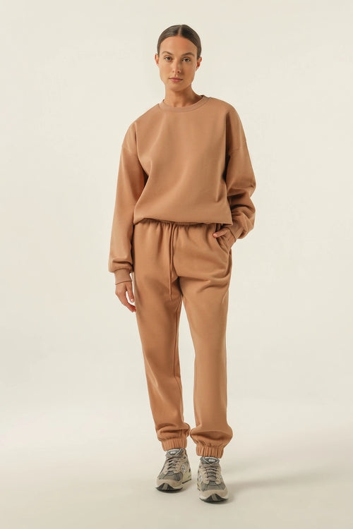 Carter Curated Track Pant- Coffee