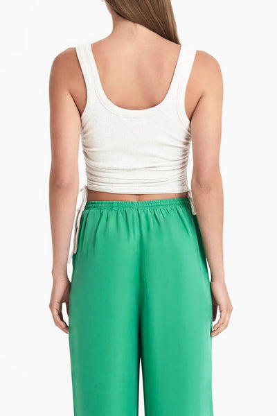 Mika Drawstring Tank- Cream Marle