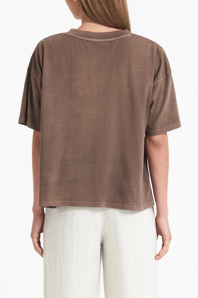 Nude. Washed Tee- Cola