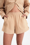 Cruz Poplin Short- Flax