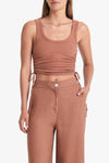 Mika Drawstring Tank- Terracotta