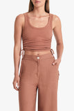 Mika Drawstring Tank- Terracotta