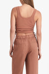 Mika Drawstring Tank- Terracotta