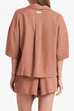 Lounge Linen Shirt- Terracotta
