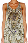 Vneck Racer Back Dress- Hadiras Hold