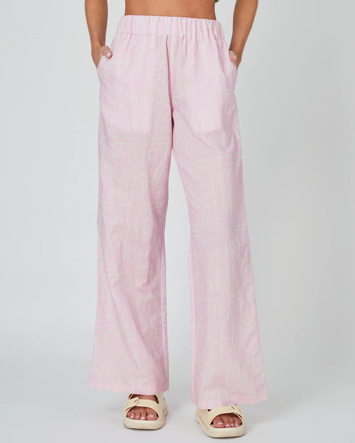 LINEN PANTS - MINT CRAYON