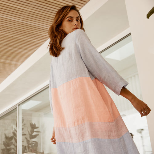 Rum & Raisin Dress- Light Blue