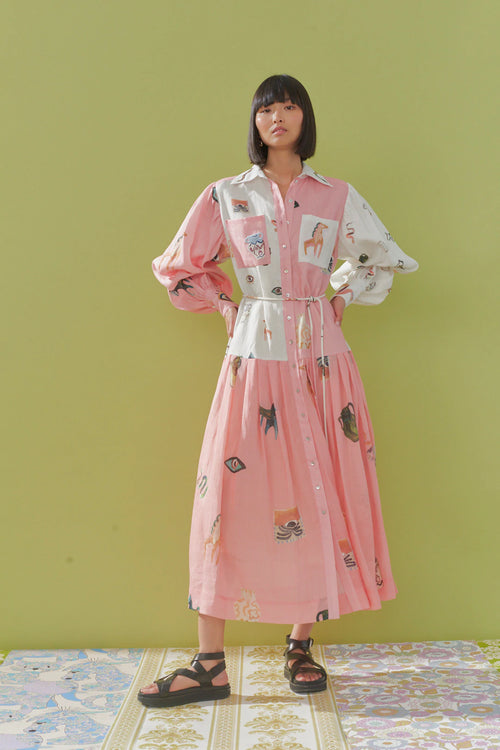 Cleo Patchwork Shirtdress