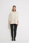 Woven Pleat Top- Cream