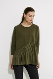 Woven Pleat Top- Khaki