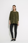 Woven Pleat Top- Khaki