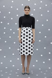 Circle Stamp Pencil Skirt